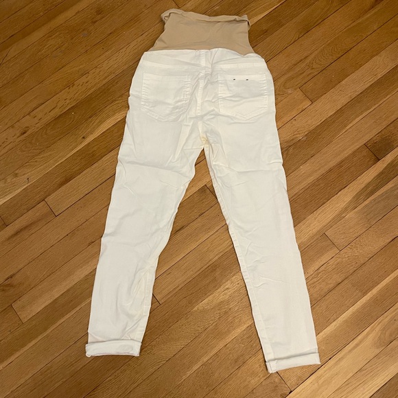 Off-white skinny cuffed maternity jeans - Picture 5 of 6